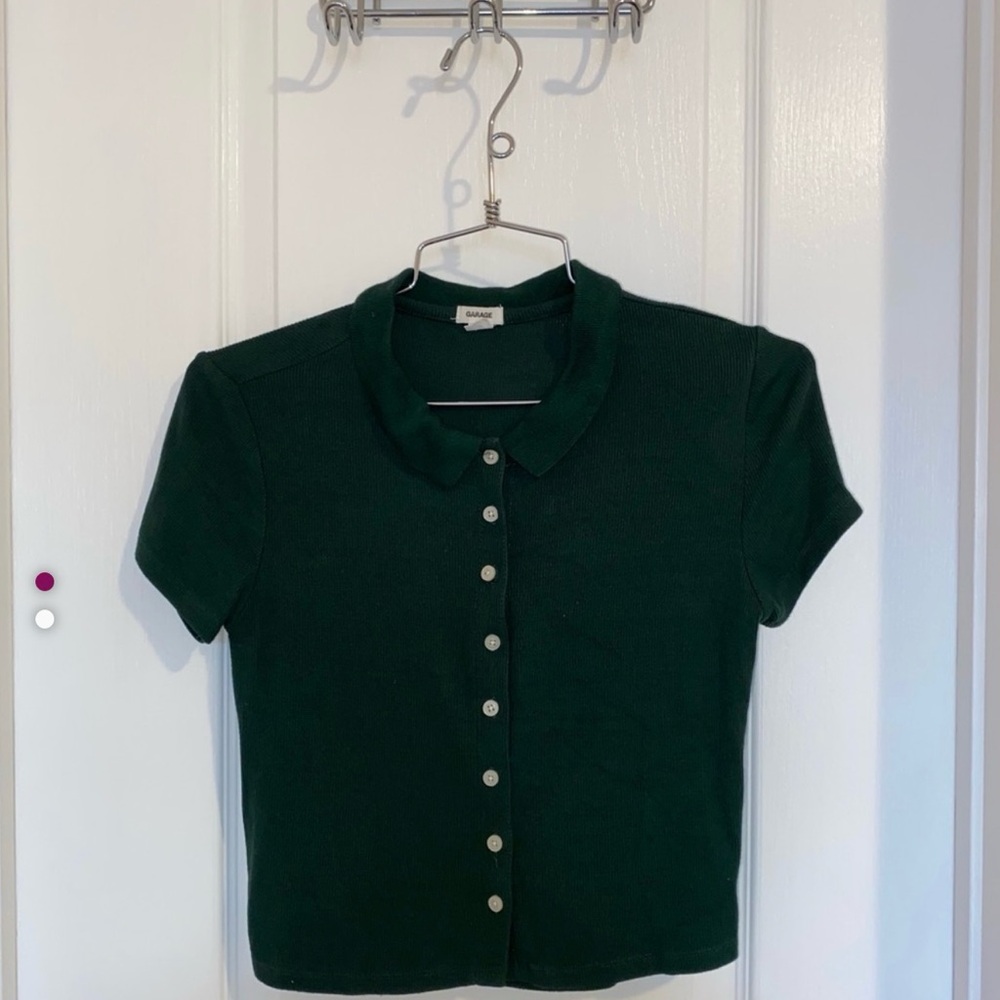 Garage Forest Green Collared Shirt